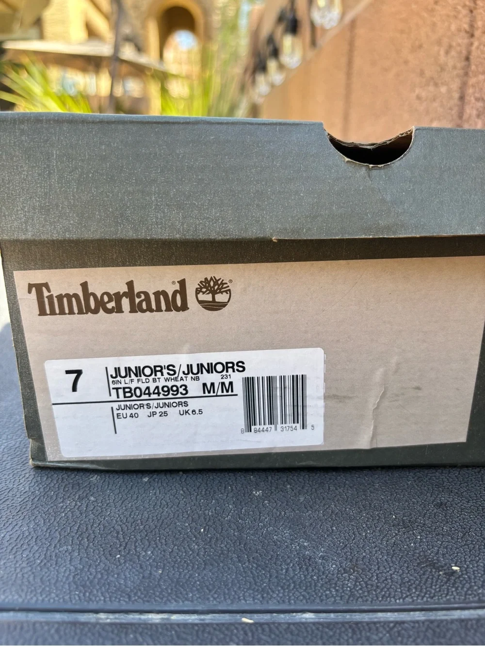Timberland 6-Inch Field Boot Junior Wheat Size 7 Youth Men New in Box